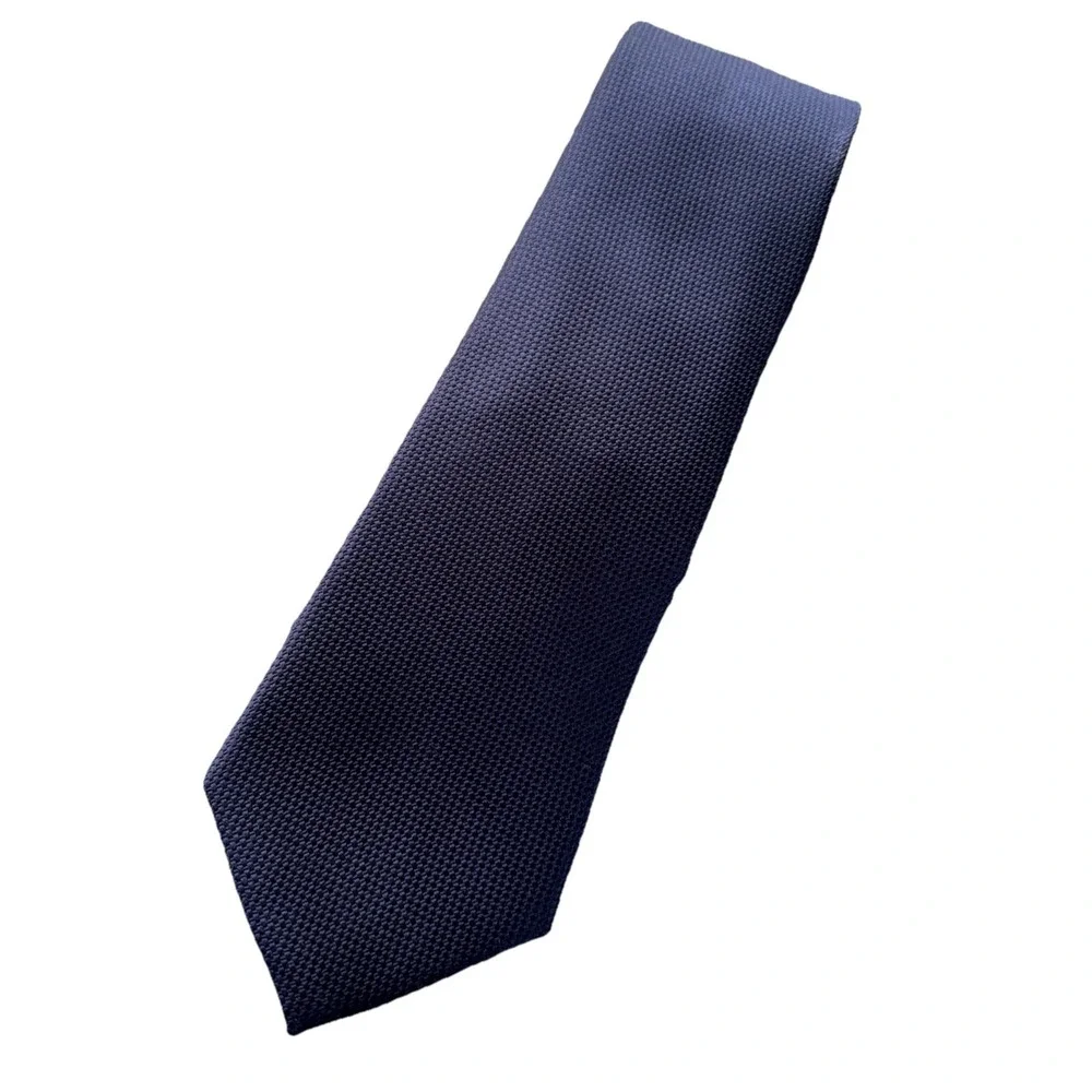 JOS. A. BANK Traveler‎ Collection Tie Micro Basket Weave Blue 100% Silk NWT